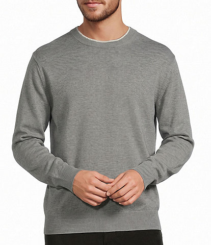 Roundtree & Yorke Solid Crew Neck Pullover Sweater