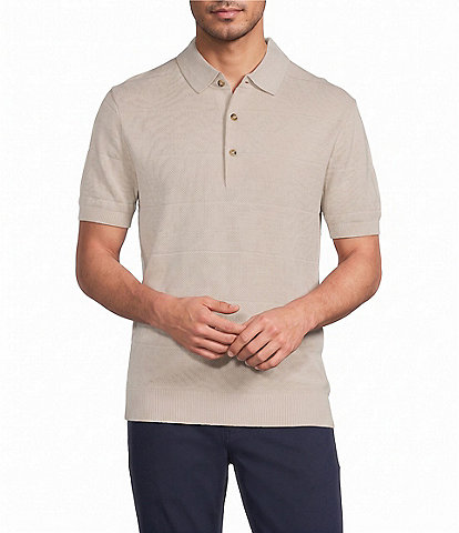 Roundtree & Yorke Solid Soft Knit Polo Sweater