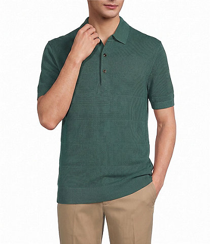 Roundtree & Yorke Solid Soft Knit Polo Sweater