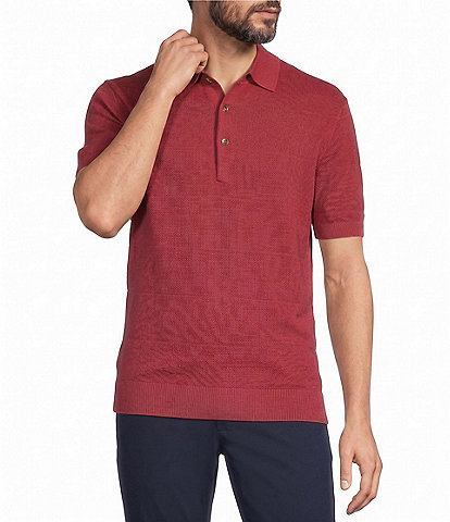 Roundtree & Yorke Solid Soft Knit Polo Sweater