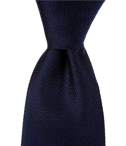 Roundtree & Yorke Solid Textured 3 3/8#double; Woven Silk Tie