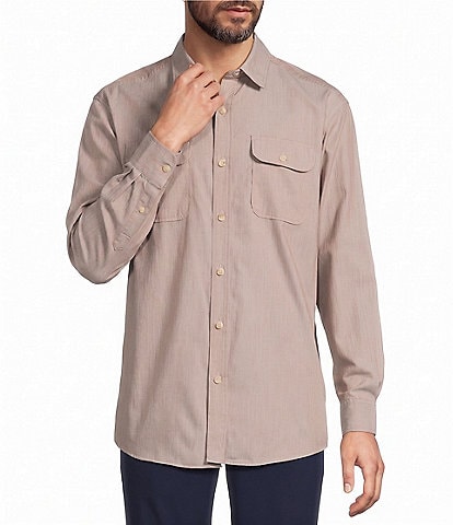 Roundtree & Yorke Solid Textured Sport Shirt