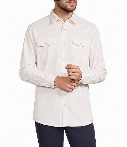 Roundtree & Yorke Solid Textured Sport Shirt