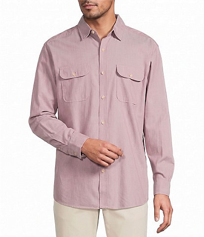 Roundtree & Yorke Solid Textured Sport Shirt