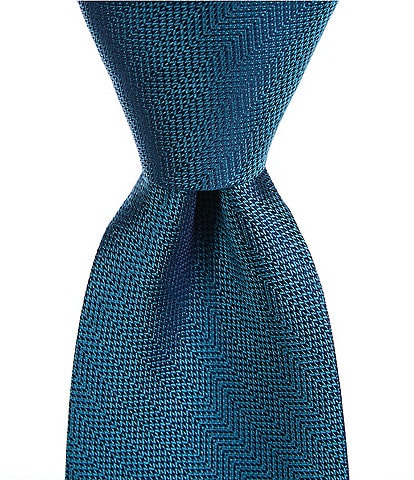Roundtree & Yorke Solid Woven 3.38#double; Cotton Tie