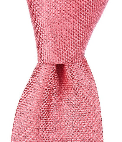 Roundtree & Yorke Solid Textured 3 1/8#double; Woven Silk Tie