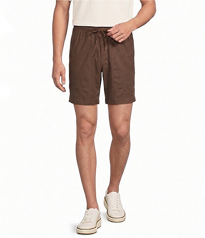Roundtree & Yorke Straight Fit Drawstring 8#double; Inseam Pull-On Shorts