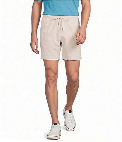 Roundtree & Yorke Straight Fit Drawstring 8#double; Inseam Pull-On Shorts