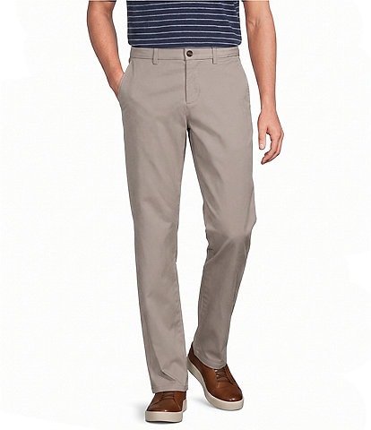Roundtree & Yorke Straight Fit Solid Twill Pants