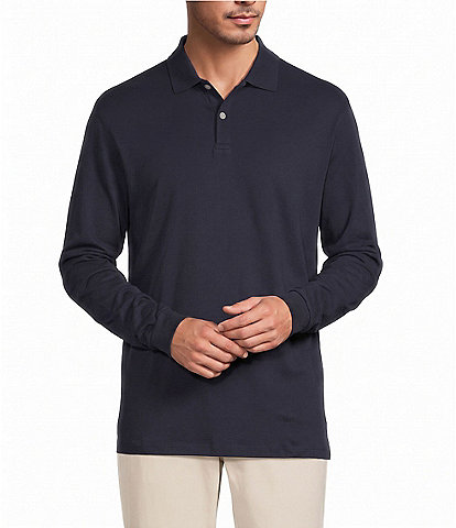 Roundtree & Yorke Supima Long Sleeve Solid Polo