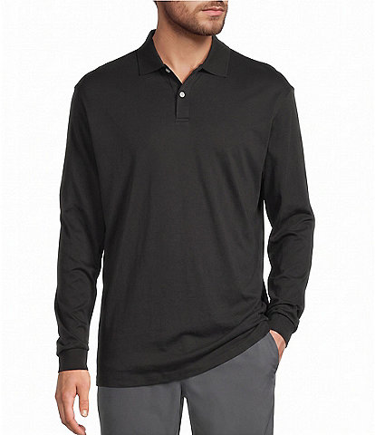 Roundtree & Yorke Supima Long Sleeve Solid Polo