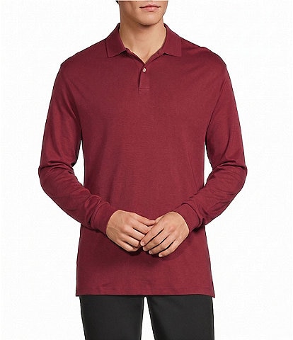 Roundtree & Yorke Supima Long Sleeve Solid Polo