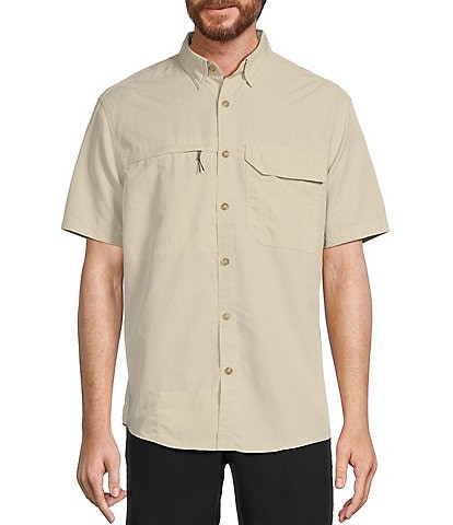 Roundtree & Yorke The Charter Performance Vented Short Sleeve Solid Fishing Sport Shirt