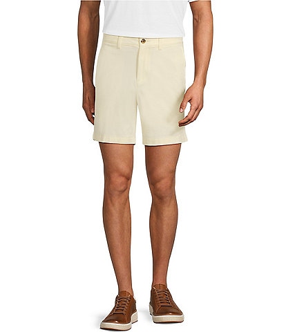 Roundtree & Yorke The Cloud Collection 7" Flat Front Washed Chino Shorts