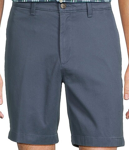 Roundtree & Yorke The Cloud Collection 8#double; Flat-Front Tech Pocket Washed Chino Shorts