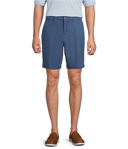Roundtree & Yorke The Cloud Collection 9#double; Inseam Flat Front Washed Chino Shorts