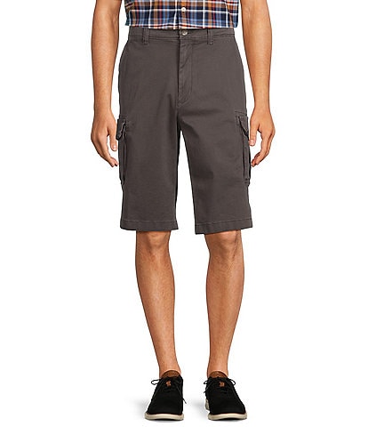 Roundtree & Yorke The R&R Classic Fit 13#double; Washed Twill Cargo Shorts
