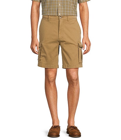 Roundtree & Yorke The R&R Classic Fit 9#double; Washed Twill Cargo Shorts