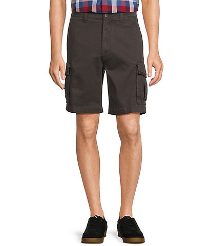 Roundtree & Yorke The R&R Classic Fit 9#double; Washed Twill Cargo Shorts