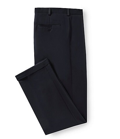 Roundtree & Yorke Travel Smart Non-Iron Ultimate Comfort Microfiber Pleated-Front Dress Pants