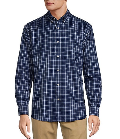 Roundtree & Yorke TravelSmart Classic Fit Easy Care Twill Medium Plaid Sport Shirt