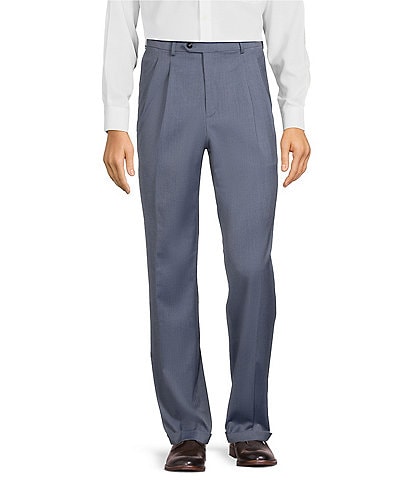 Roundtree & Yorke travelSMART Classic Fit Herringbone Ultimate Comfort Dress Pants