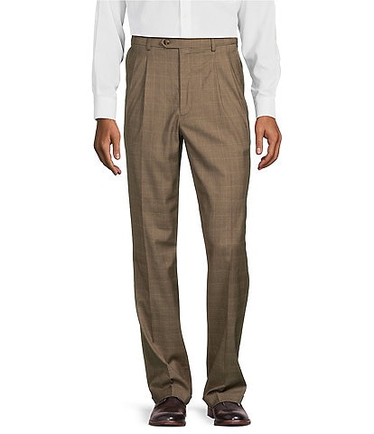 Roundtree & Yorke travelSMART Classic Fit Plaid Ultimate Comfort Dress Pants