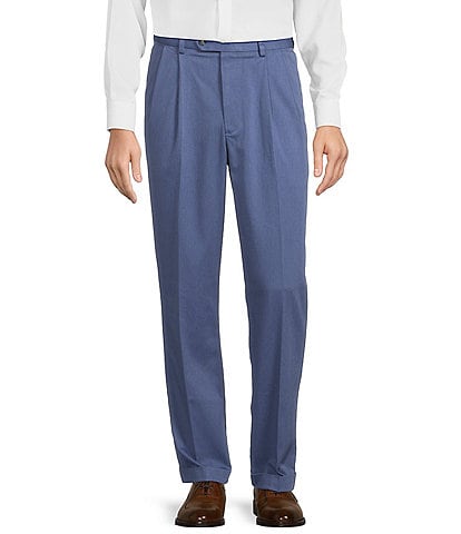 Roundtree & Yorke TravelSmart Classic Fit Pleated Non-Iron Twill Pants