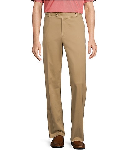 Roundtree & Yorke TravelSmart Ultimate Performance Classic Fit Flat Front Non-Iron Chino Pants