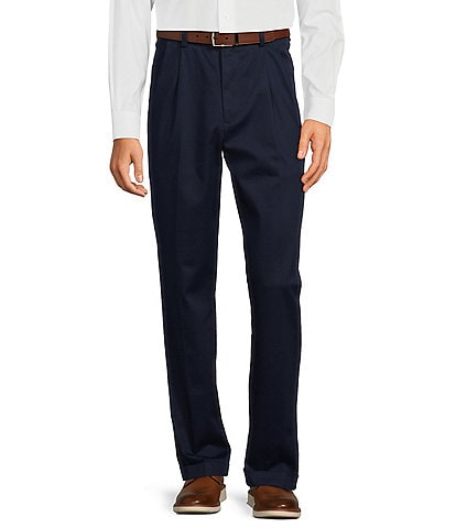 Roundtree & Yorke TravelSmart Ultimate Performance Classic Fit Pleated Non-Iron Chino Pants