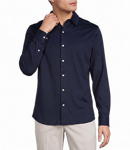 Roundtree & Yorke TravelSmart Easy Care Long Sleeve Solid Button Front Shirt