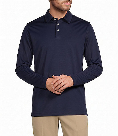 Roundtree & Yorke TravelSmart Long Sleeve Solid Polo