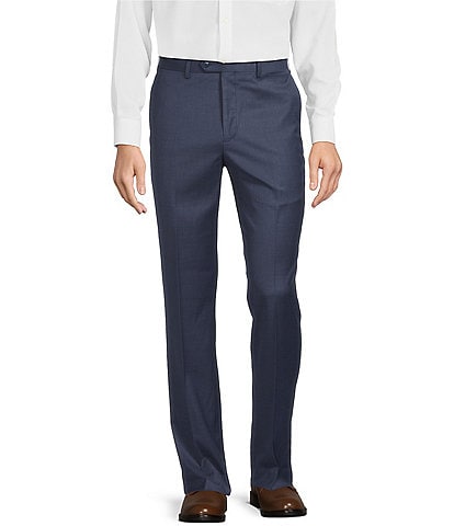 Roundtree & Yorke TravelSmart Luxury Gabardine Ultimate Comfort Classic Fit Non-Iron Flat Front Dress Pants