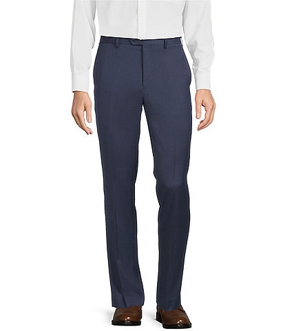 Roundtree & Yorke TravelSmart Luxury Gabardine Ultimate Comfort Straight Fit Non-Iron Flat Front Dress Pants