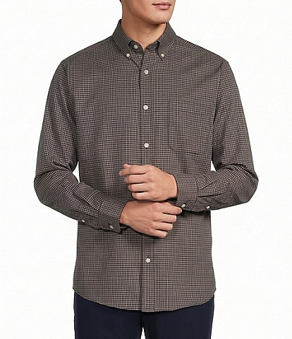 Roundtree & Yorke TravelSmart Mini Check Twill Sport Shirt