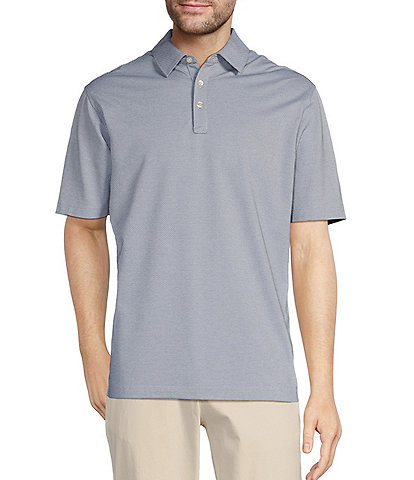 Roundtree & Yorke TravelSmart Short Sleeve Solid Jacquard Polo Shirt