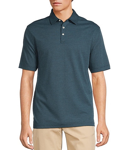 Roundtree & Yorke TravelSmart Short Sleeve Solid Jacquard Polo Shirt