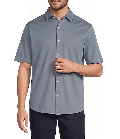 Roundtree & Yorke TravelSmart Short Sleeve Solid/Non-Solid Button Front Shirt