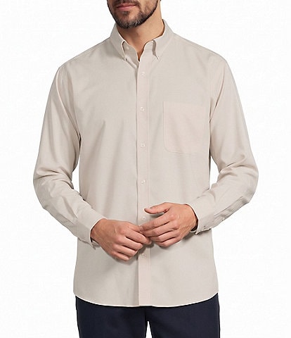 Roundtree & Yorke TravelSmart Solid Heather Twill Sport Shirt