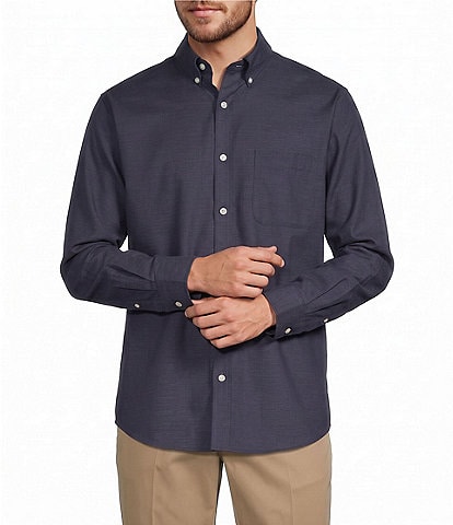 Roundtree & Yorke TravelSmart Solid Heather Twill Sport Shirt