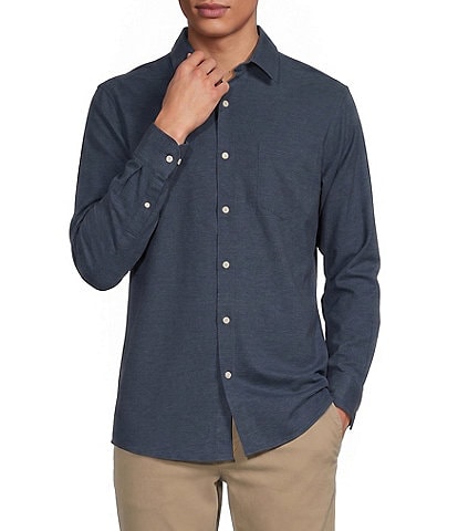 Rowm Big & Tall Rec + Relax Solid Textured Shirt
