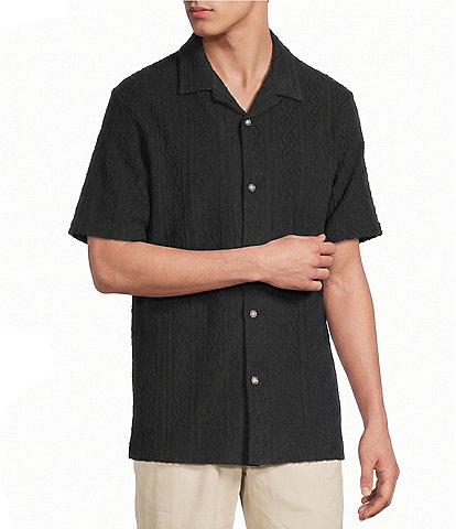 Rowm Big & Tall Short Sleeve Solid Terry Camp Shirt