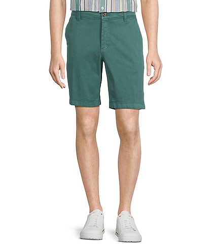 Rowm Blue Sirena Flat Front Solid 9#double; Inseam Shorts