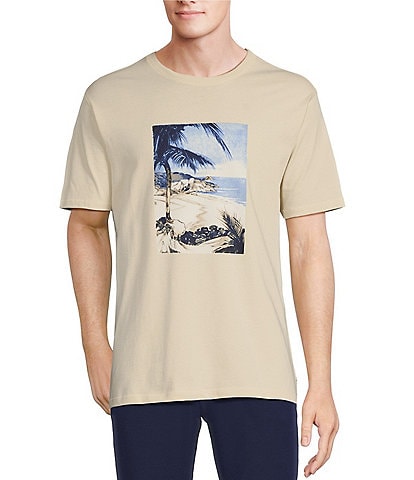 Rowm Blue Sirena Short Sleeve Scenic Graphic T-Shirt