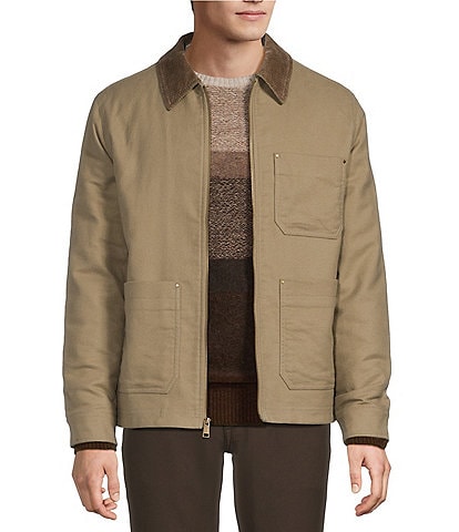 Rowm Canvas Chore Zip Up Utility Jacket