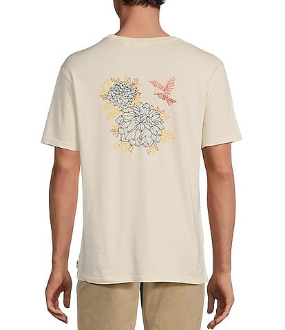 Rowm Crafted Short Sleeve Bird Embroidered Pocket T-Shirt