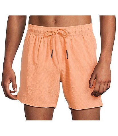 Rowm Daydipper 6" Solid Seersucker Swim Trunks