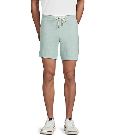 Rowm Flat Front Solid 7#double; Inseam Texture Shorts