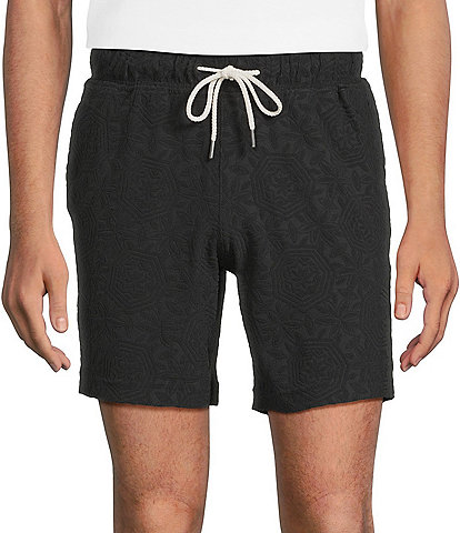Rowm Flat Front Solid Terry 7" Inseam Shorts