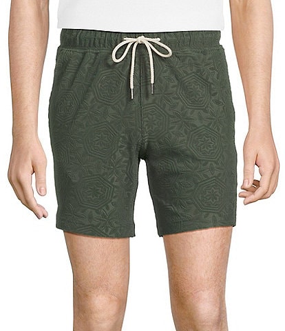 Rowm Flat Front Solid Terry 7" Inseam Shorts